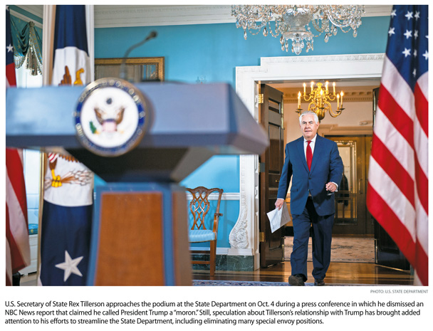 Tillerson Wants to Whittle Down Number of Special Envoys Tillerson Wants to Whittle Down Number of Special Envoys