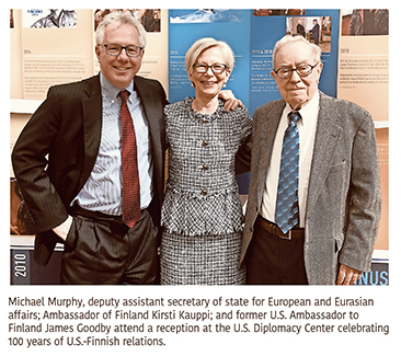 Sidebar: From Sports to Saunas: Finland, U.S. Mark 100 Years of Ties Sidebar: From Sports to Saunas: Finland, U.S. Mark 100 Years of Ties