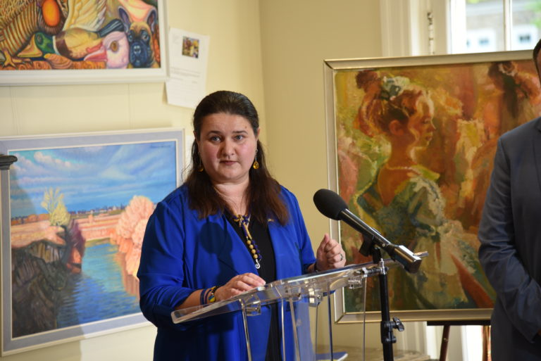 Ukraine House auctions art; Indian Embassy hosts yoga curtain-raiser Ukraine House auctions art; Indian Embassy hosts yoga curtain-raiser